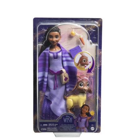Păpuși și accesorii - DISNEY WISH SET PAPUSA ASHA CU ACCESORII
