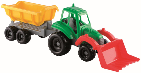 Jucarii de exterior si gradina - ECOIFFIER  JUCARIE TRACTOR CU REMORCA 52CM