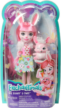 Păpuși și accesorii - ENCHANTIMALS PAPUSI CU ANIMALUTE BREE BUNNY SI TWIST