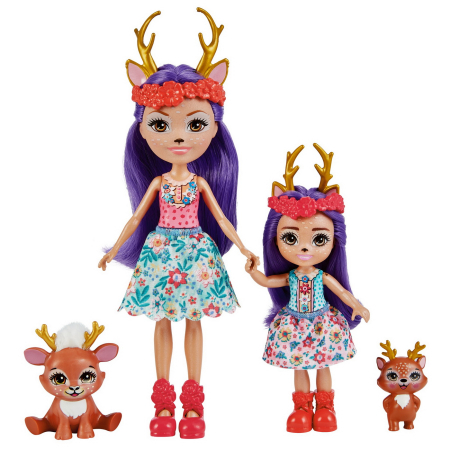 ENCHANTIMALS SET PAPUSI SURORI SI ANIMALUTELE LOR  DANESSA DEER SI SPRINT SI DANETTA DEER SI FLEET [1]