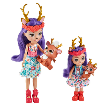 ENCHANTIMALS SET PAPUSI SURORI SI ANIMALUTELE LOR  DANESSA DEER SI SPRINT SI DANETTA DEER SI FLEET [3]