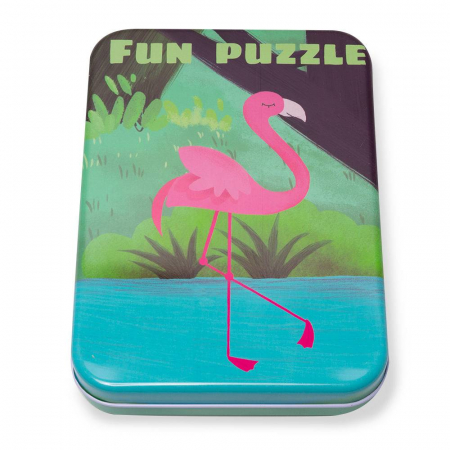 FUN PUZZLE in cutie metalica Flamingo [1]