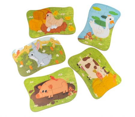 FUN PUZZLE in cutie metalica Animale de la ferma [3]