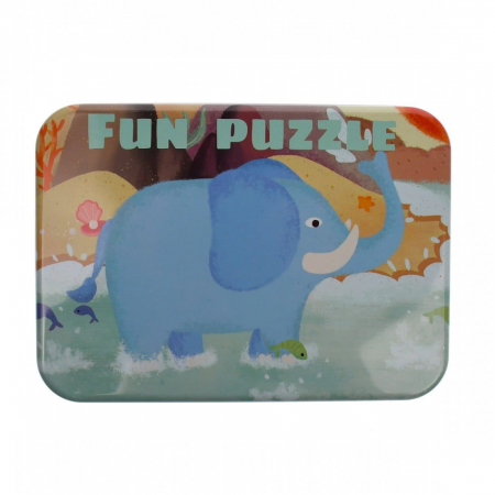 FUN PUZZLE in cutie metalica Animale Salbatice [2]