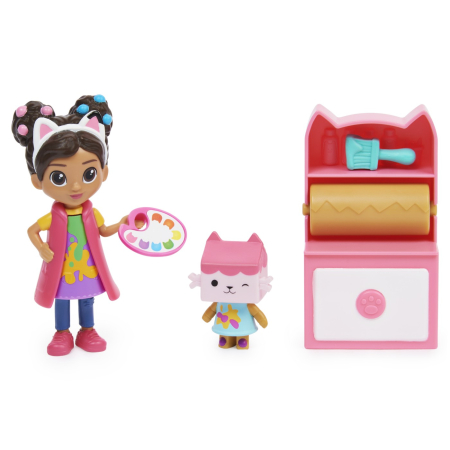 GABBYS DOLLHOUSE SET PAPUSA 9.7CM CU PISICUTA STUDIOUL DE ARTA A LUI GABBY [1]