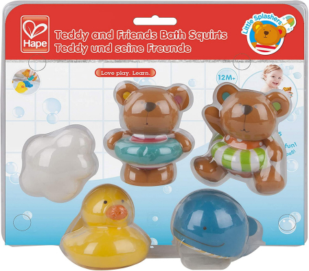 Jucării pentru bebeluși - HAPE SET TEDDY SI PRIETENII