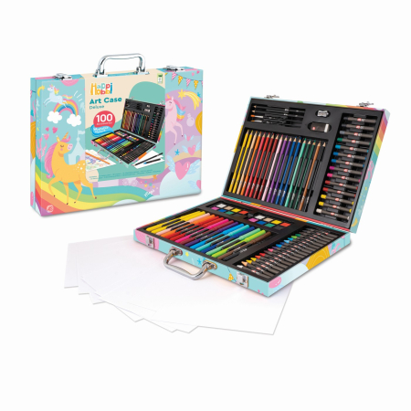 HAPPI HOBBI ART CASE SET DE DESEN DELUXE CU 100 DE ACCESORII UNICORN [3]