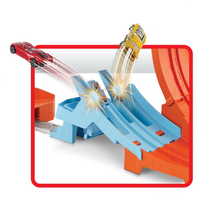 HOT WHEELS CIRCUIT RAPID CU LANSATOR PENTRU CASCADORII SI MASINUTA EXCLUSIVA [8]