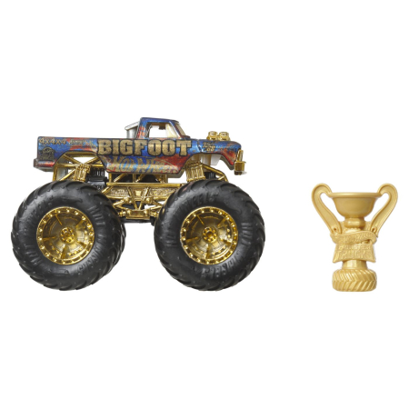 HOT WHEELS MONSTER TRUCK 50 BIGFOOT TROPHY CHAMPIONS MASINUTA BIGFOOT SCARA 1 LA 64 [4]