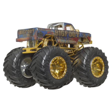 HOT WHEELS MONSTER TRUCK 50 BIGFOOT TROPHY CHAMPIONS MASINUTA BIGFOOT SCARA 1 LA 64 [1]