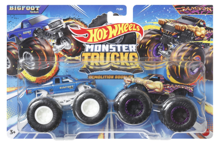 Mașinuțe, Motociclete, Elicoptere, Avioane - HOT WHEELS MONSTER TRUCK SET 2 MASINI SCARA 1 LA 64 BIGFOOT SI SAMSON