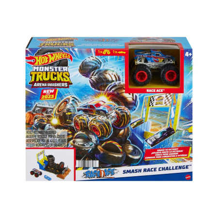 Mașinuțe, Motociclete, Elicoptere, Avioane - HOT WHEELS MONSTER TRUCKS ENTRY CHALLENGE ARENA SMASHERS PROVOCAREA SMASH RACE