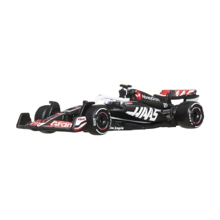 HOT WHEELS PREMIUM REAL RIDERS FORMULA 1 2024 MASINUTA METALICA MONEYGRAM HAAS F1 TEAM VF 24 NUMARUL 27 SCARA 1 LA 64 [2]