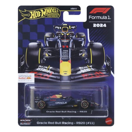 Masinute, Motociclete, Elicoptere, Avioane - HOT WHEELS PREMIUM REAL RIDERS FORMULA 1 2024 MASINUTA METALICA ORACLE RED BULL RACING RB20 NUMARUL 11 SCARA 1 LA 64