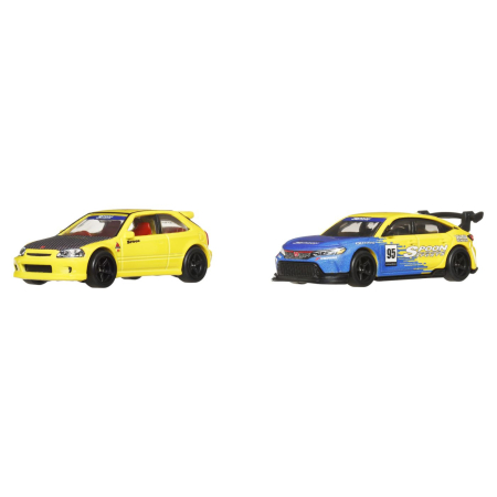 HOT WHEELS PREMIUM SET 2 MASINUTE METALICE HONDA CIVIC 99 TIP R EK9 SI HONDA CIVIC TIP R SCARA 1:64 [1]