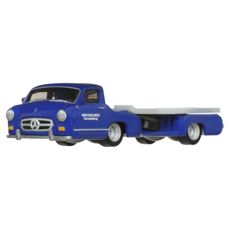 HOT WHEELS TRANSPORTATOR  MERCEDES-BENZ 55 BLAUES WUNDER CU MASINUTA MERCEDES-BENZ 300 SL SCARA 1:64 [5]