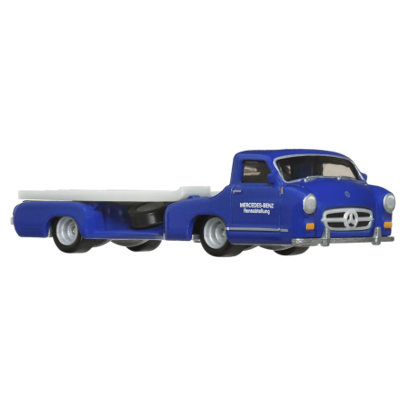 HOT WHEELS TRANSPORTATOR  MERCEDES-BENZ 55 BLAUES WUNDER CU MASINUTA MERCEDES-BENZ 300 SL SCARA 1:64 [7]