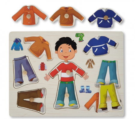 Incastru de lemn Imbraca baietelul [0]