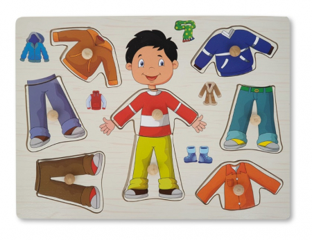 Incastru de lemn Imbraca baietelul [1]