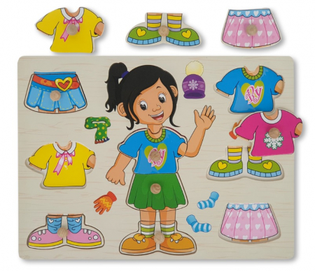 Incastru de lemn Imbraca fetita [0]