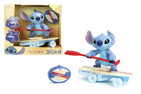 Figurine cu eroi si personaje - JADA DISNEY STITCH PLACA DE SURF CU TELECOMANDA SI FIGURINA STITCH
