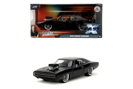 JADA FAST AND FURIOUS MASINUTA METALICA DODGE CHARGER 1970 NEGRU SCARA 1 LA 24 [2]