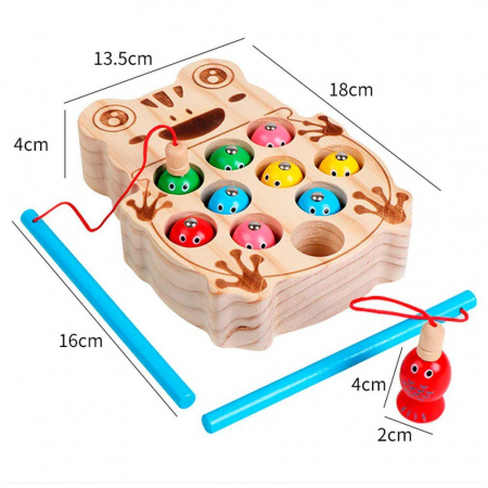 Joc de pescuit din lemn Broscuta cu pesti [3]