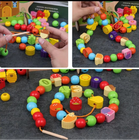 Joc de snuruit Copac cu fructe din lemn. 102 piese [6]