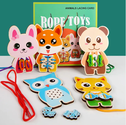 Joc de snuruit din lemn ANIMALE [0]