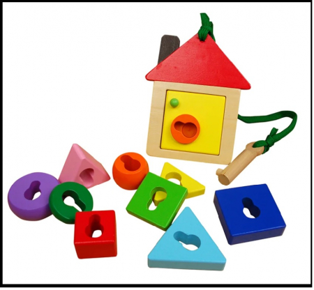 Joc educativ din lemn Casuta cu Incuietori [0]