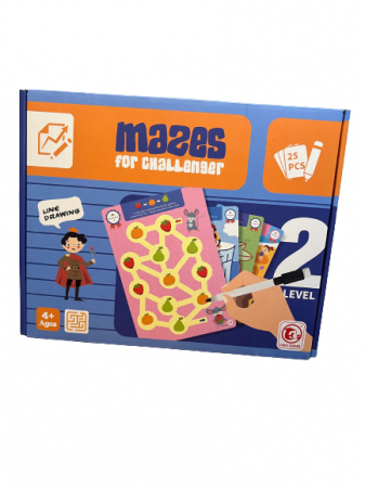 Joc labirinturi 25 planse reutilizabile LEVEL 2 [0]