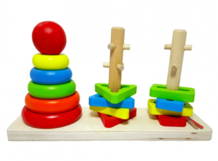 Jucarie Montessori sortare cu 3 coloane [1]