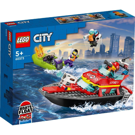 Seturi de construcție - LEGO CITY BARCA DE SALVARE A POMPIERILOR 60373