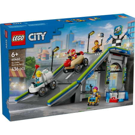 Seturi de construcție - LEGO CITY FARA LIMITE: RAMPA PENTRU CURSE DE MASINI 60460