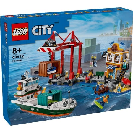 Seturi de construcție - LEGO CITY PORT SI NAVA DE TRANSPORT MARFA 60422