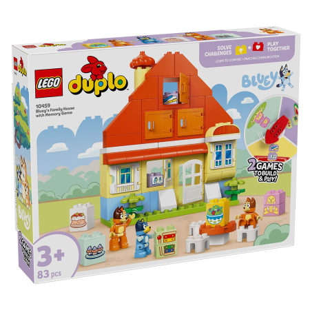 Seturi de construcție - LEGO DUPLO CASA DE FAMILIE A LUI BLUE CU JOC DE MEMORIE 10459