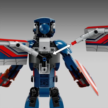 Seturi de construcție - LEGO SUPER HEROES FIGURINA DE CONSTRUCTIE CAPITANUL AMERICA 76296
