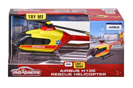 Mașinuțe cu telecomandă - MAJORETTE ELICOPTER DE SALVARE AIRBUS H135 CU SUNETE SI LUMINI