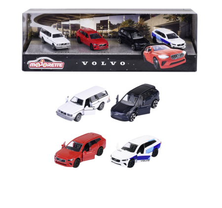 Mașinuțe, Motociclete, Elicoptere, Avioane - MAJORETTE PREMIUM CARS SET 4 MASINI VOLVO V90 SCARA 1:64