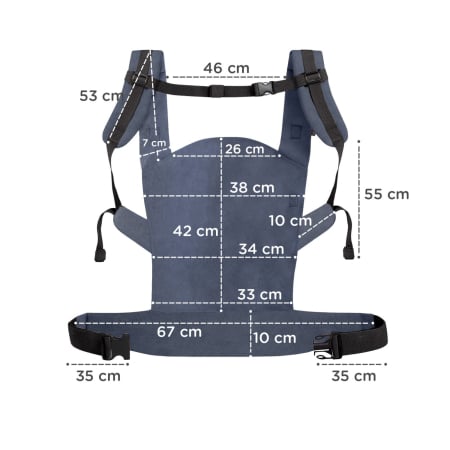 MARSUPIU ERGONOMIC KINDERKRAFT NINO, PANA LA 20 KG, CONFETTI DENIM [5]