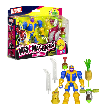 Jucării interactive - MARVEL AVENGERS MIX MASHERS SET FIGURINA THANOS 12CM SI ACCESORII