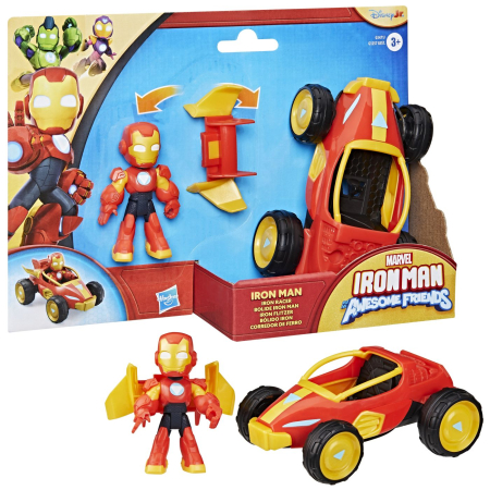 MARVEL IRON MAN SI PRIETENII SAI UIMITORI SET VEHICUL SI FIGURINA IRON MAN [8]