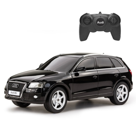 Mașinuțe cu telecomandă - MASINA CU TELECOMANDA AUDI Q5 NEGRU CU SCARA 1 LA 24