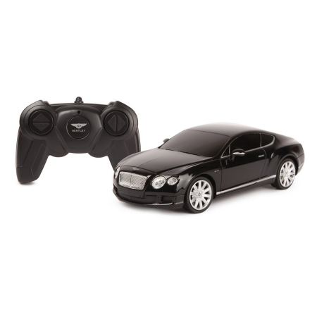 Mașinuțe cu telecomandă - MASINA CU TELECOMANDA BENTLEY CONTINENTAL GT NEGRU CU SCARA 1 LA 24