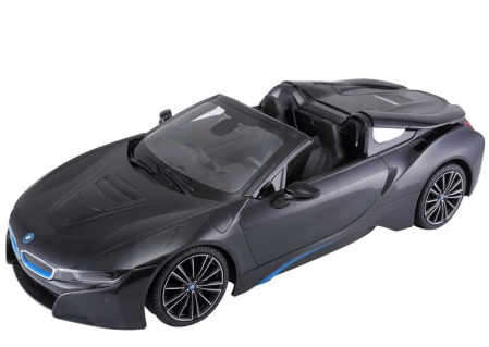 Mașinuțe cu telecomandă - MASINA CU TELECOMANDA BMW I8 NEGRU SCARA 1 LA 12