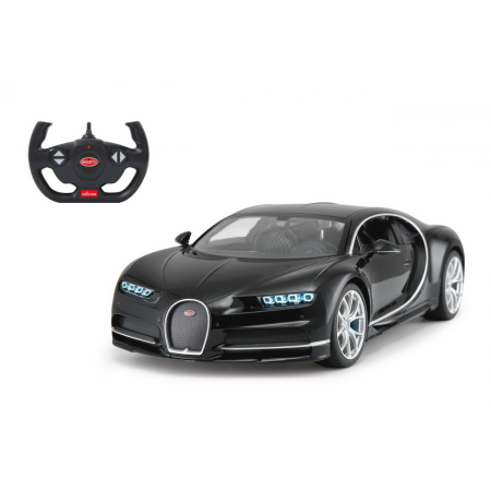 Mașinuțe cu telecomandă - MASINA CU TELECOMANDA BUGATTI CHIRON NEGRU SCARA 1 LA 14
