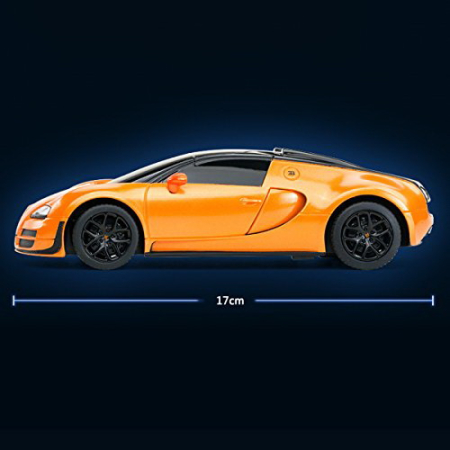 MASINA CU TELECOMANDA BUGATTI GRAND SPORT VITESSE PORTOCALIU CU SCARA 1 LA 24 [4]