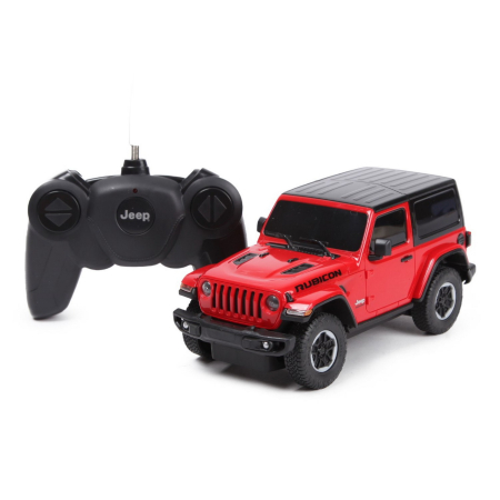 MASINA CU TELECOMANDA JEEP WRANGLER JL ROSU SCARA 1 LA 24 [1]