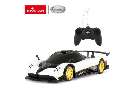 Mașinuțe cu telecomandă - MASINA CU TELECOMANDA PAGANI ZONDA R ALB CU SCARA 1 LA 24