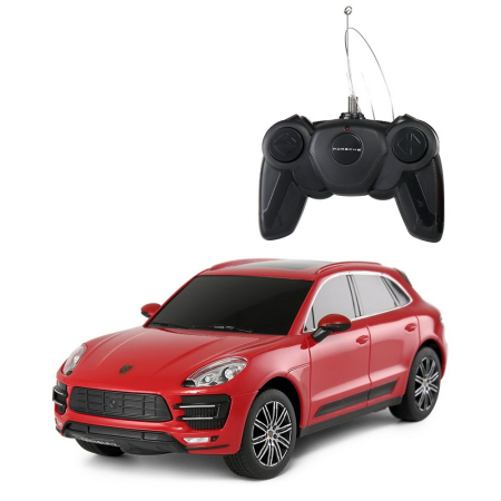 MASINA CU TELECOMANDA PORSCHE MACAN TURBO ROSU CU SCARA 1 LA 24 [1]